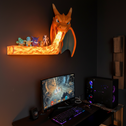 Charizard Fire Wall Shelf